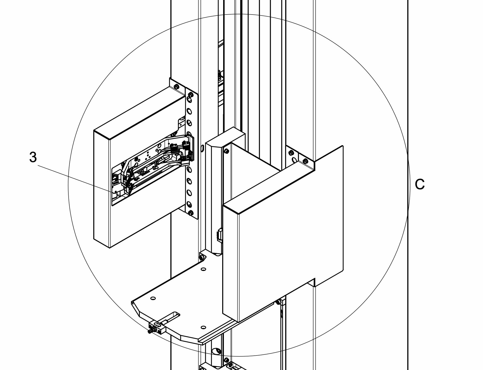 CAD-Zeichnung eines Maschinenteils