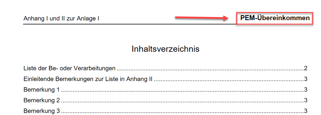 Beispiel: Freihandelsabkommen Schweiz - EU