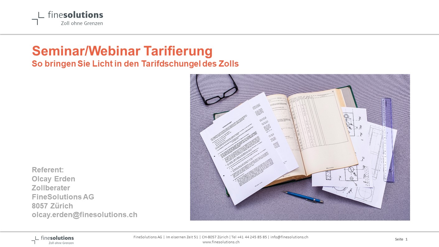 Folie 1 aus Präsentation des Seminars Tarifie­rung