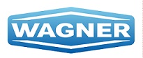 Logo der Firma Wagner AG, Metalldruckguss, Thermoplastspritzguss und Werkzeugbau weisse Schrift auf blauem Hintergrund