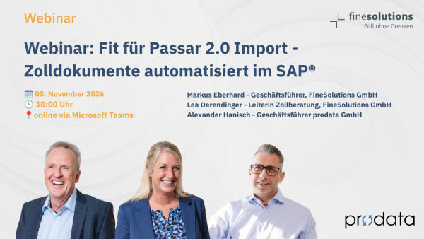 banner gemeinsames webinar prodata mit finesolutions passar 2.0 import mit köpfen der sprecher