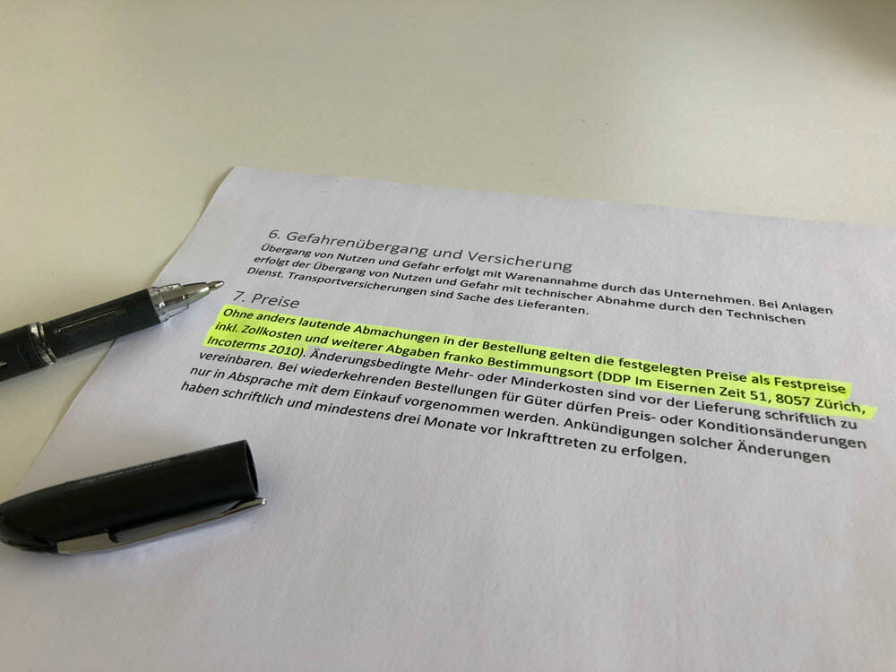 Incoterms® DDP Einkaufbedingungen